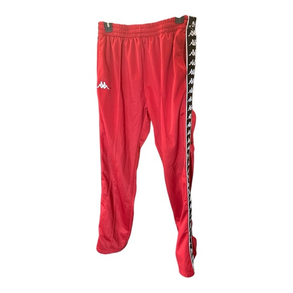Vintage Kappa Track Pants - Red with Iconic Side Tape - Size XL - Picture 2 of 7
